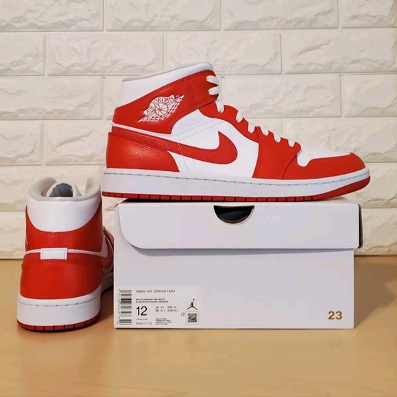 air jordan 1 mid habanero red